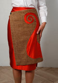 Longboat Skirt - Orange & Burlap